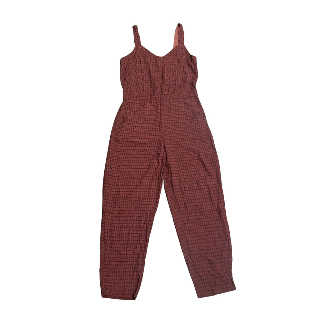 Madewell Burgundy Tank Pockets Relaxed Fit Jumpsuit Size Medium Coveralls Casual