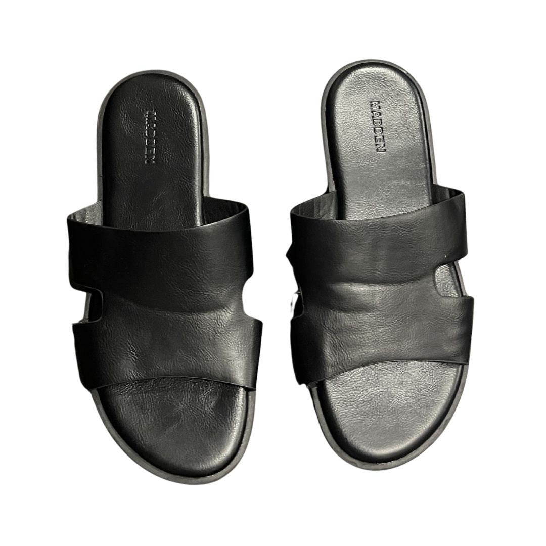 MADDEN Men's Jimmco Slide Sandals Size 10 Faux Leather Cushion Footbed Summer