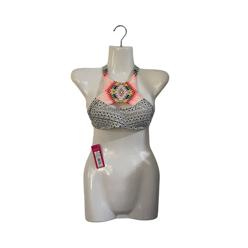 Xhilaration Set of 2 Aztec High Neck Bikini Tops XS Swimwear Beach Vacation NWT