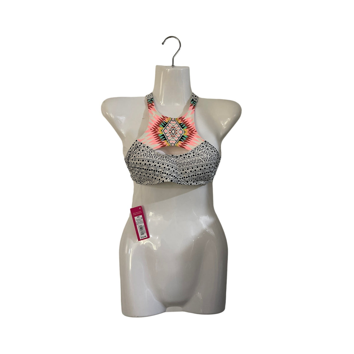 Xhilaration Set of 2 Aztec High Neck Bikini Tops XS Swimwear Beach Vacation NWT