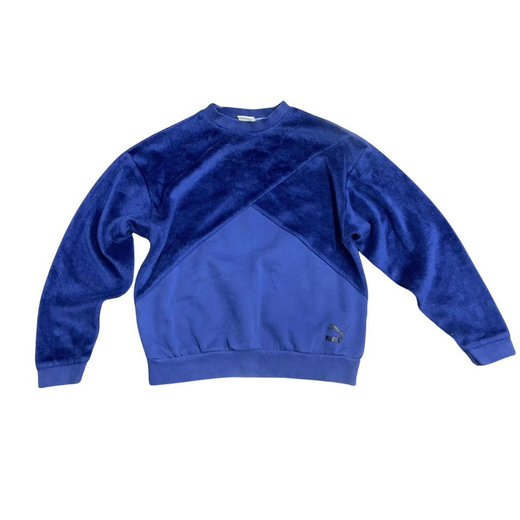 Puma Blue Crewneck Pullover Sweatshirt Size Small Athletic-wear Active Sporty