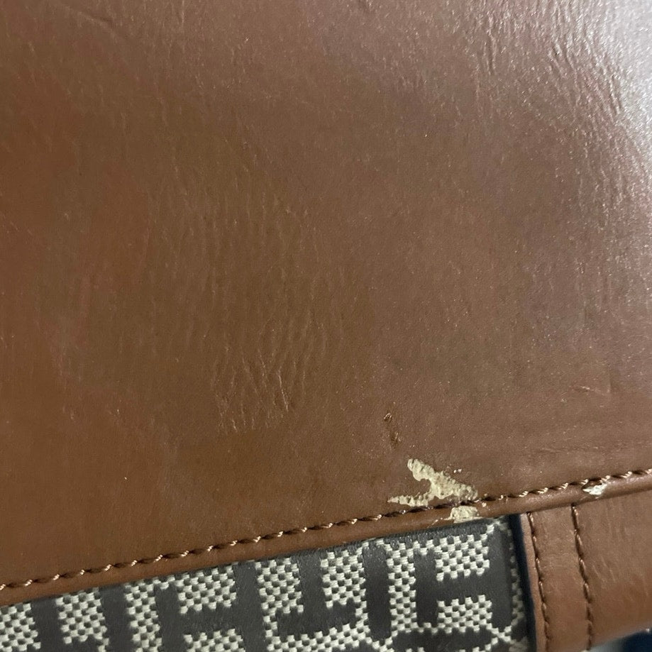 Tommy Hilfiger Monogram Jaden Tote Bag Canvas Faux Leather Classic