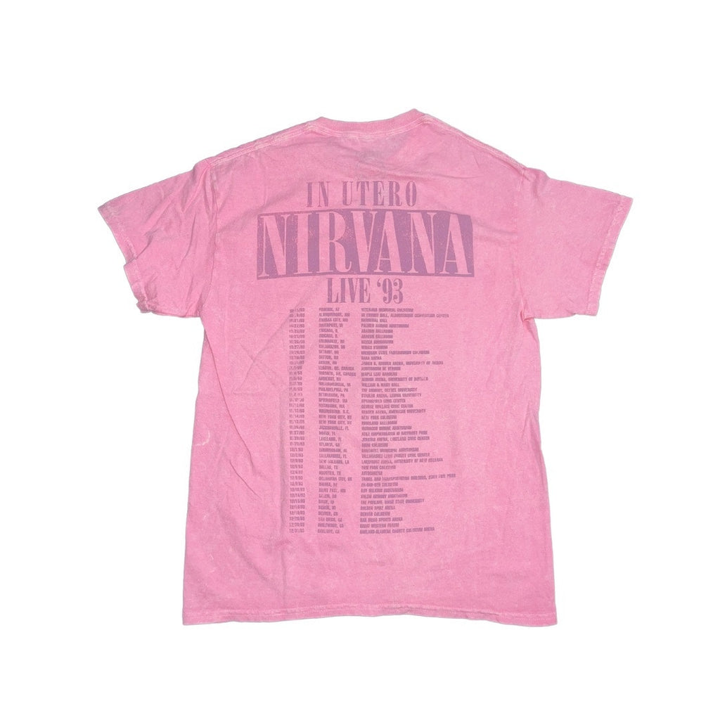 Nirvana Live In Utero Rock Band T-shirt Concert Tour 93 100% Cotton Size Medium