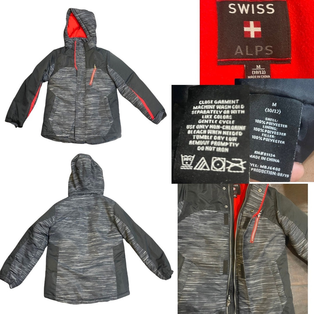 Swiss Alps Youth Boys Winter Ski Jacket SZ M 8-10 Performance Winter Kidscore
