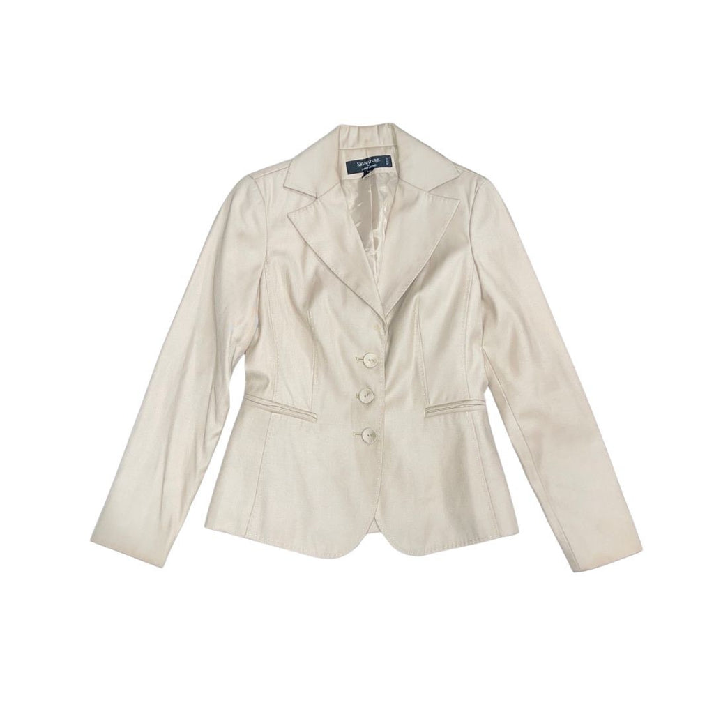 Signature By Larry Levine Blazer Skirt Suit Size 4P Career Office Professional