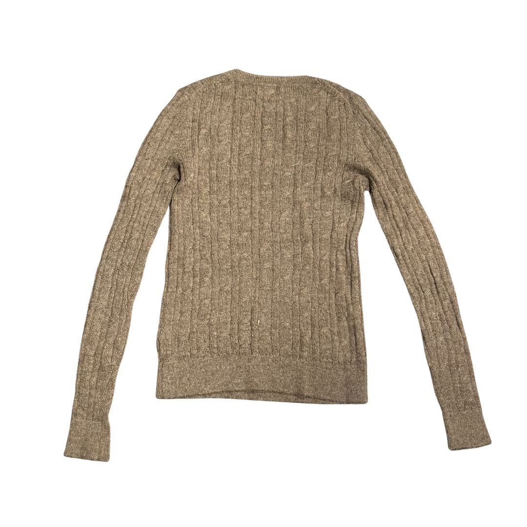 Banana Republic Extra Fine 100% Alpaca Crewneck Cable Knit Sweater SZ Small VTG