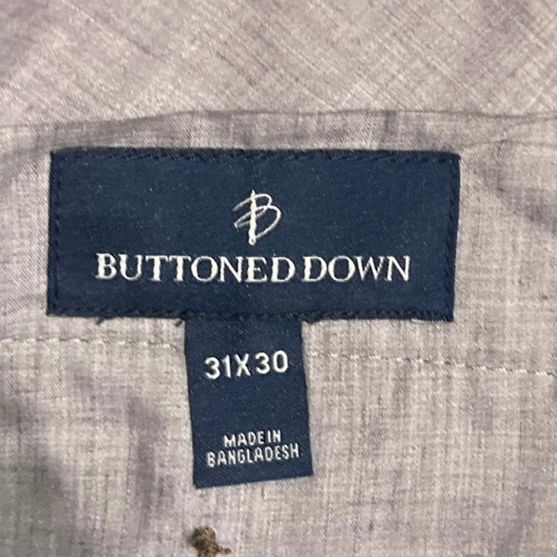 Buttoned Down Slim Straight Flat Front Olive Green Chinos SZ 31x30 Casual Office