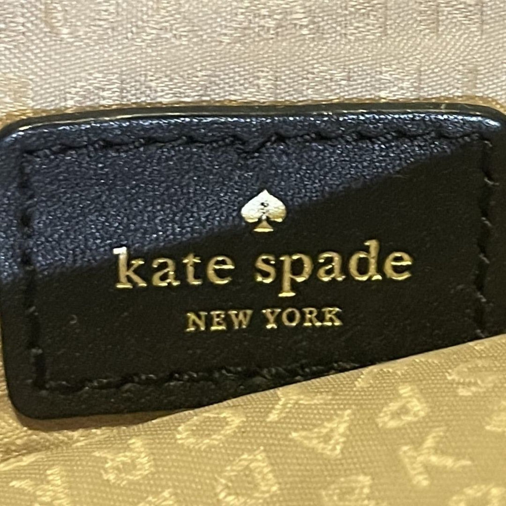 Kate Spade New York Elena Satchel Tote Handbag Striped Patent Leather Stylish