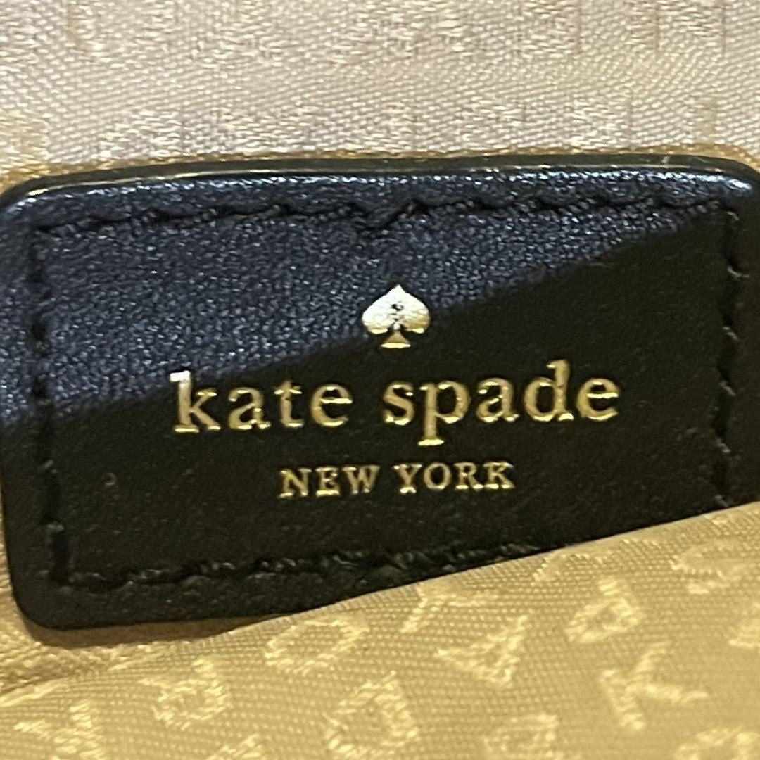 Kate Spade New York Elena Satchel Tote Handbag Striped Patent Leather Stylish