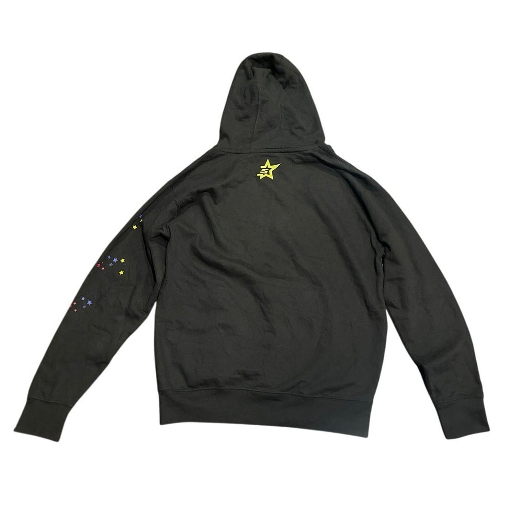 Black Sp5der Worldwide P*`nk! Pullover Hooded Sweater SZ M Activewear