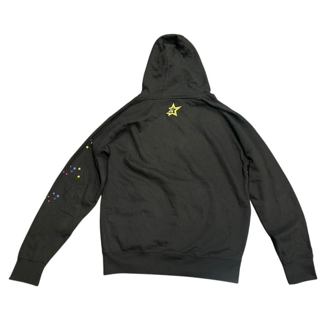 Black Sp5der Worldwide P*`nk! Pullover Hooded Sweater SZ M Activewear