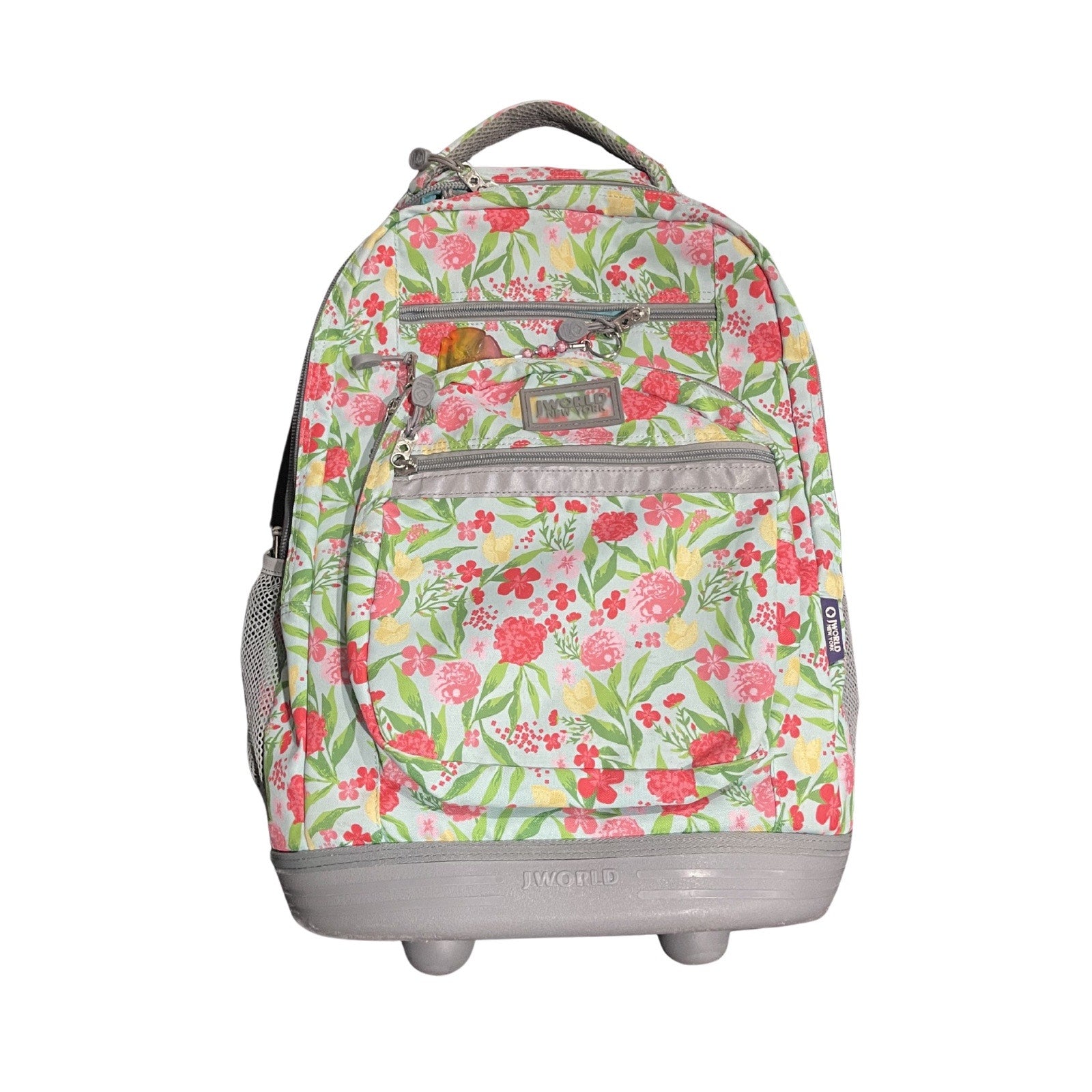 J World Sundance Laptop Rolling Backpack Floral School Work Travel Vacation