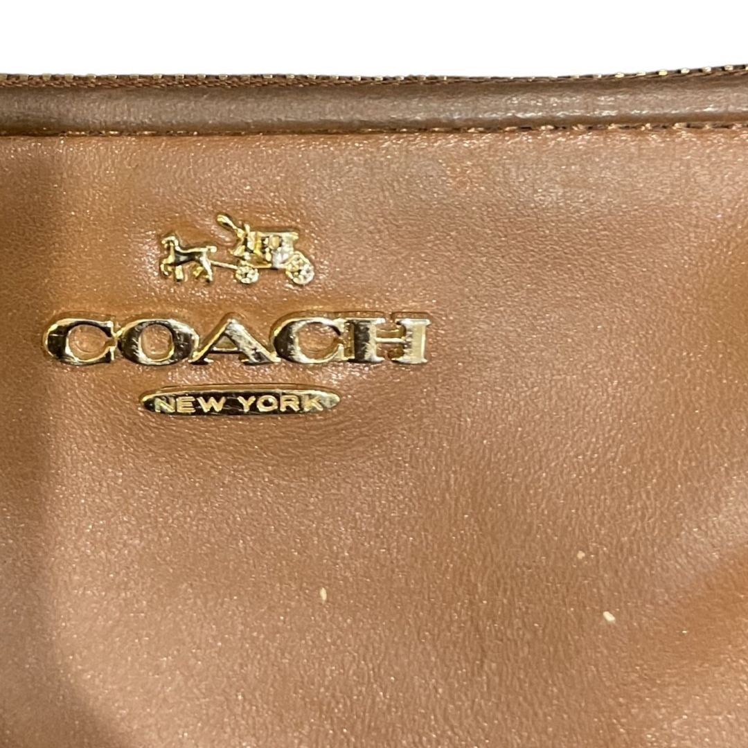 Coach Madison Pleated Leather Light Brown Crossbody Bag Style F52177 Y2K