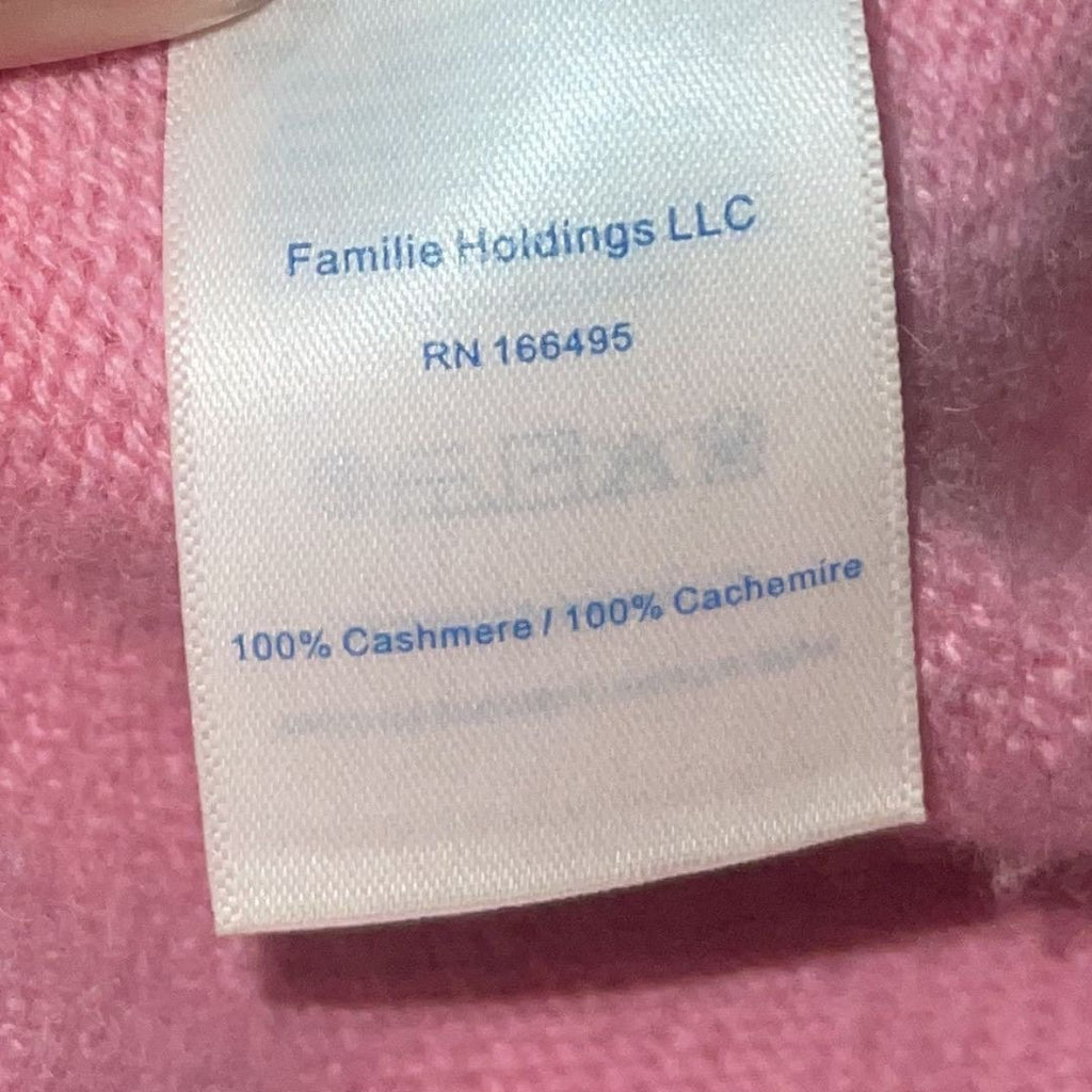 Guest In Residence Knitters Cashmere Open Front Long Pink Cardigan Size Small