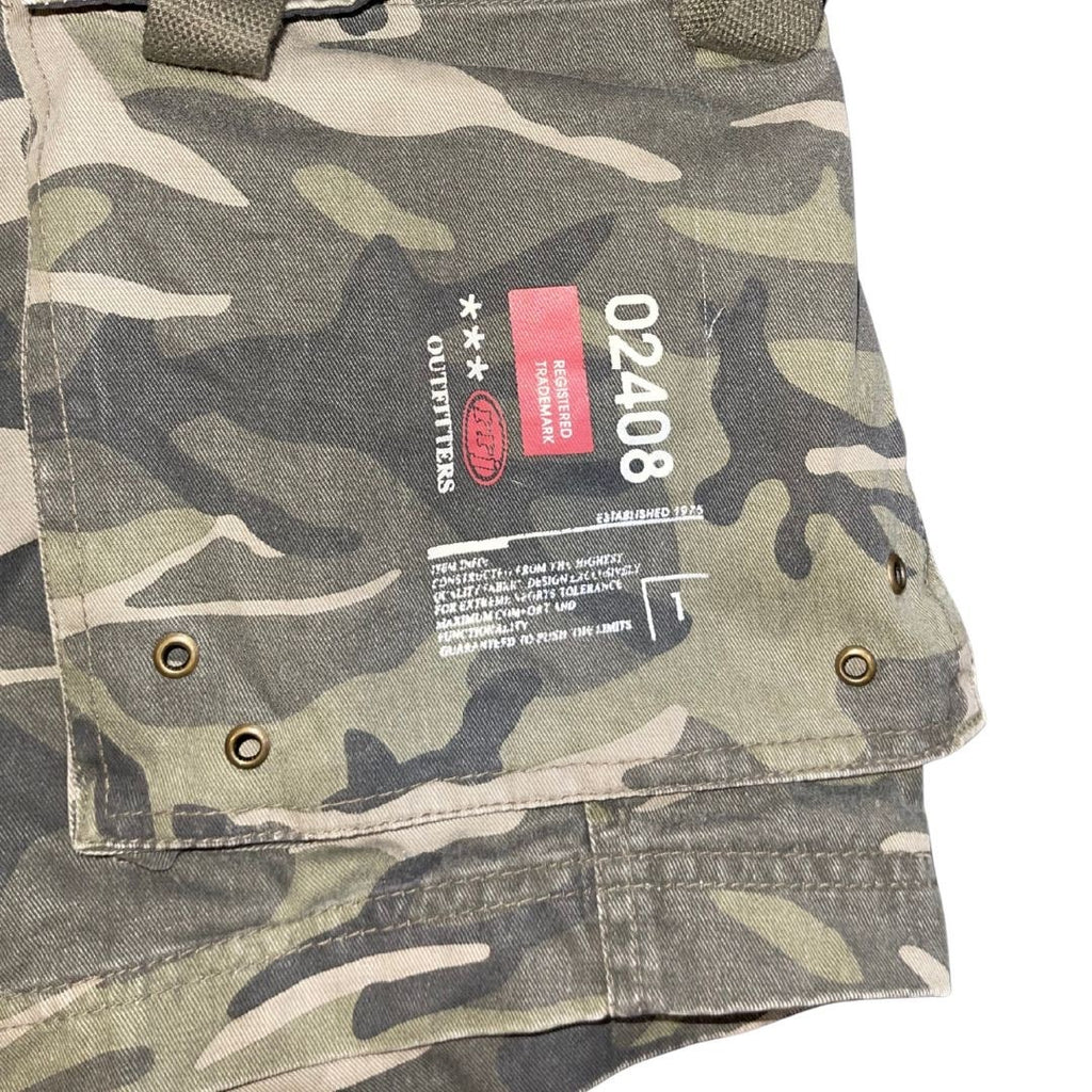 RRJ Outfitters Camouflage Cargo Shorts 90s Y2K outdoors Streetwear Utility SZ 36