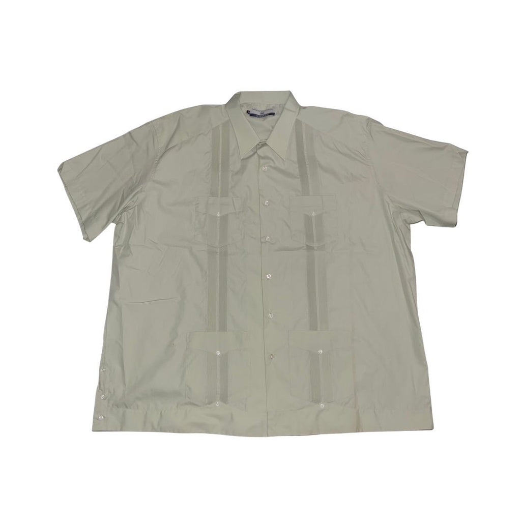 Manchester Uxmal Short Sleeve Button Down Guayabera Size 2E Mexico Beach Vacation