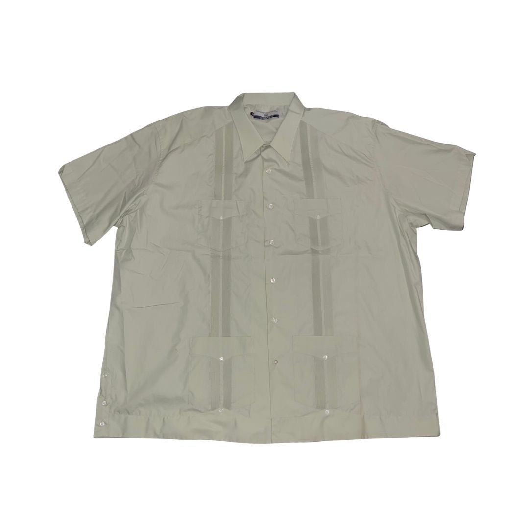 Manchester Uxmal Short Sleeve Button Down Guayabera Size 2E Mexico Beach Vacation