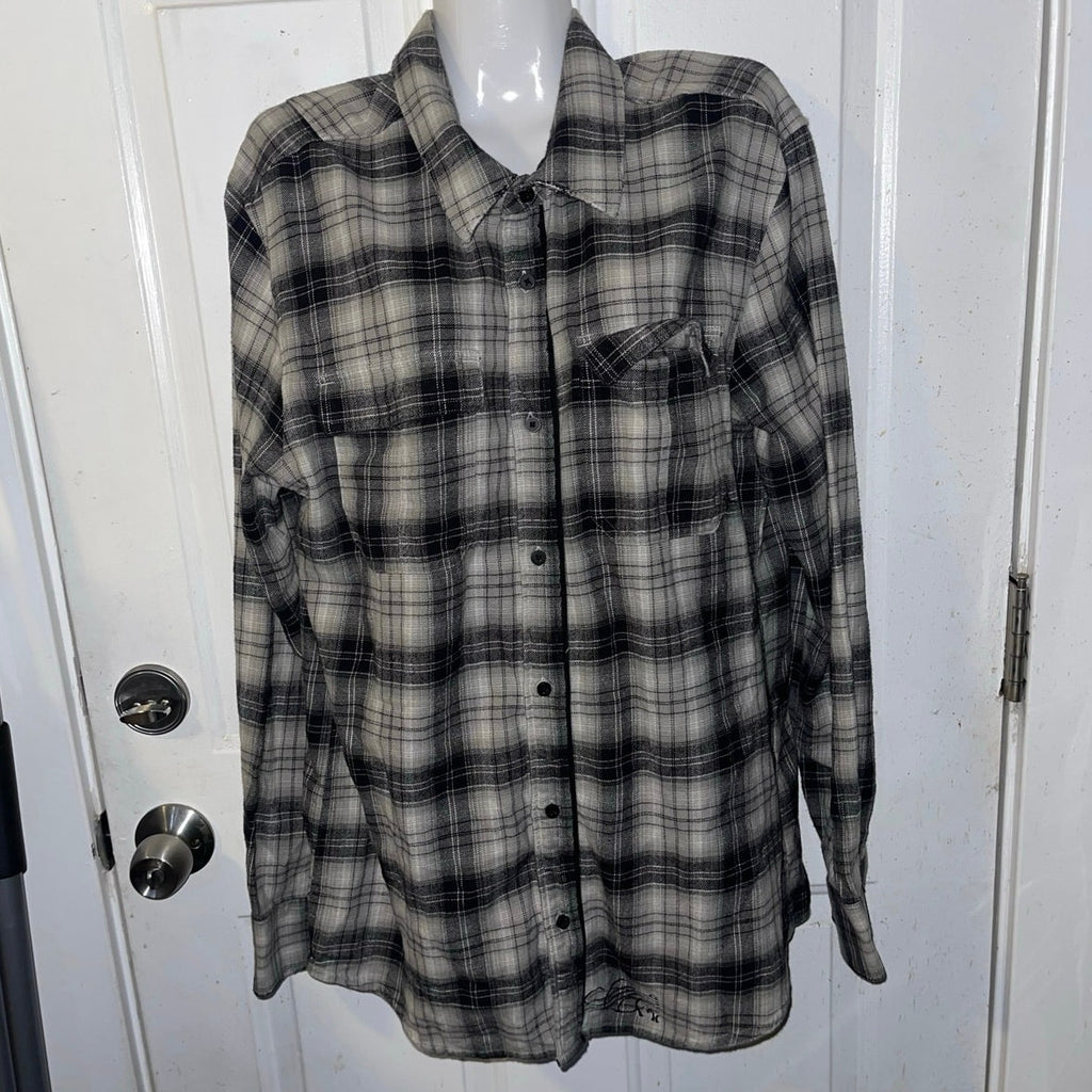 Hurley Classic Fit Flannel Plaid Long sleeve Shirt Size Large