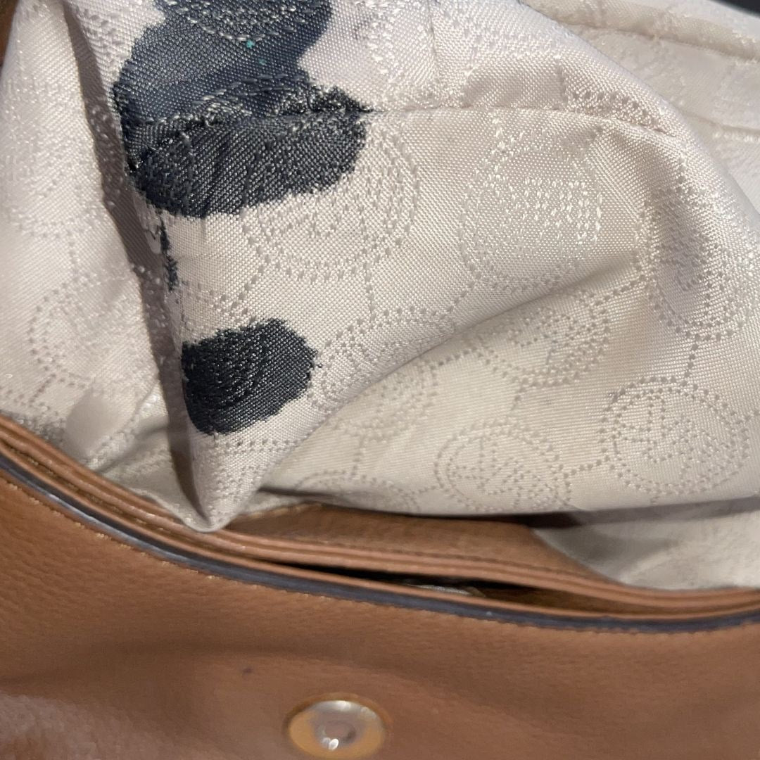 Michael Michael Kors Bedford Flap Crossbody Pebbled Leather Saddle Purse