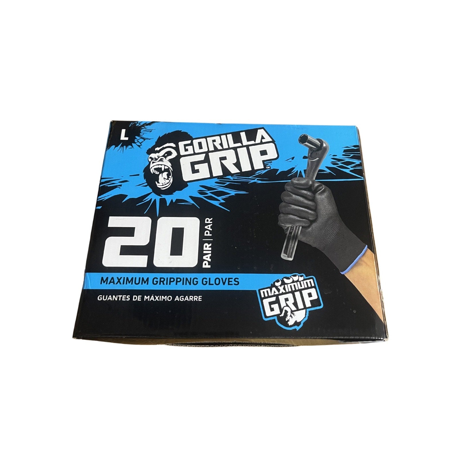 Gorilla Grip 20 Pair Box of Maximum Gripping Gloves Large Mechanic Workwear NEW