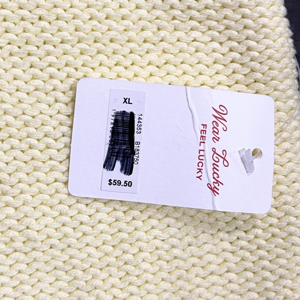Lucky Brand Pullover Knit Sweater Vest Butter Yellow SZ XL NWT Boho Chic Casual