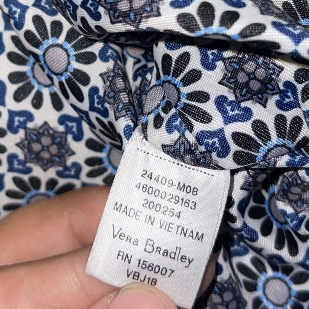 Vera Bradley Carson East West Quilted Cotton Tote Bag Medallion Boho Chic Artsy