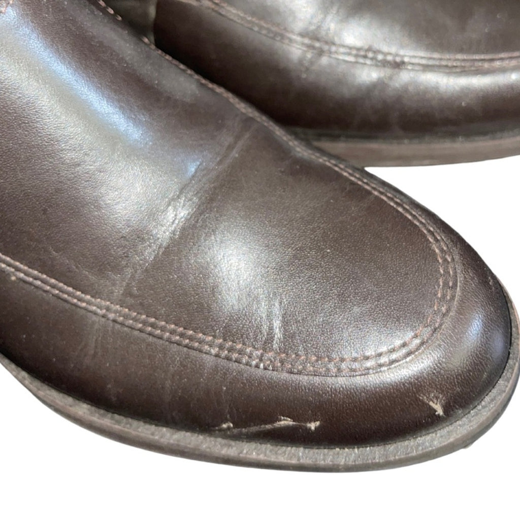 Vintage Calico Slip on Oxford Loafers Chunky Heel Shoes Made in brazil
