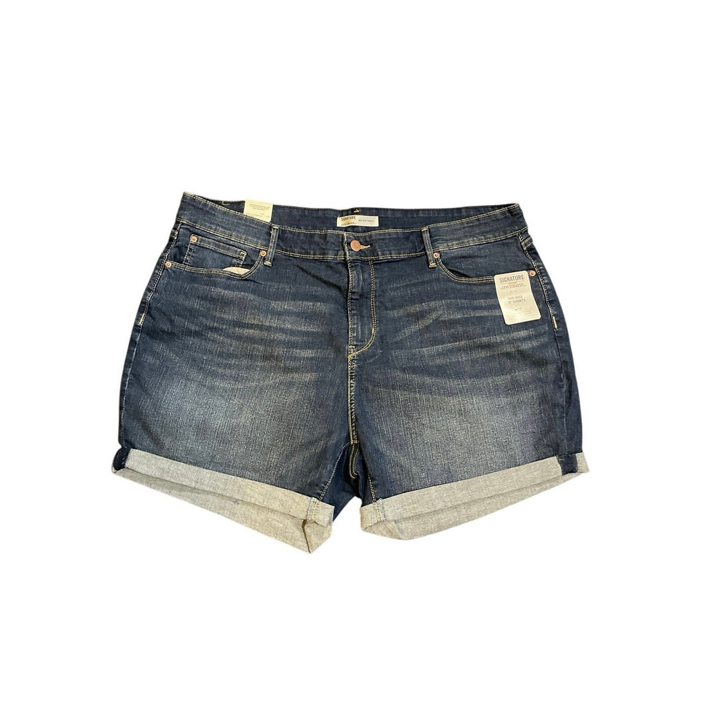 Signature Levi's Strauss Cuffed Denim Jeans Shorts SZ 20 Streetwear Casual NWT
