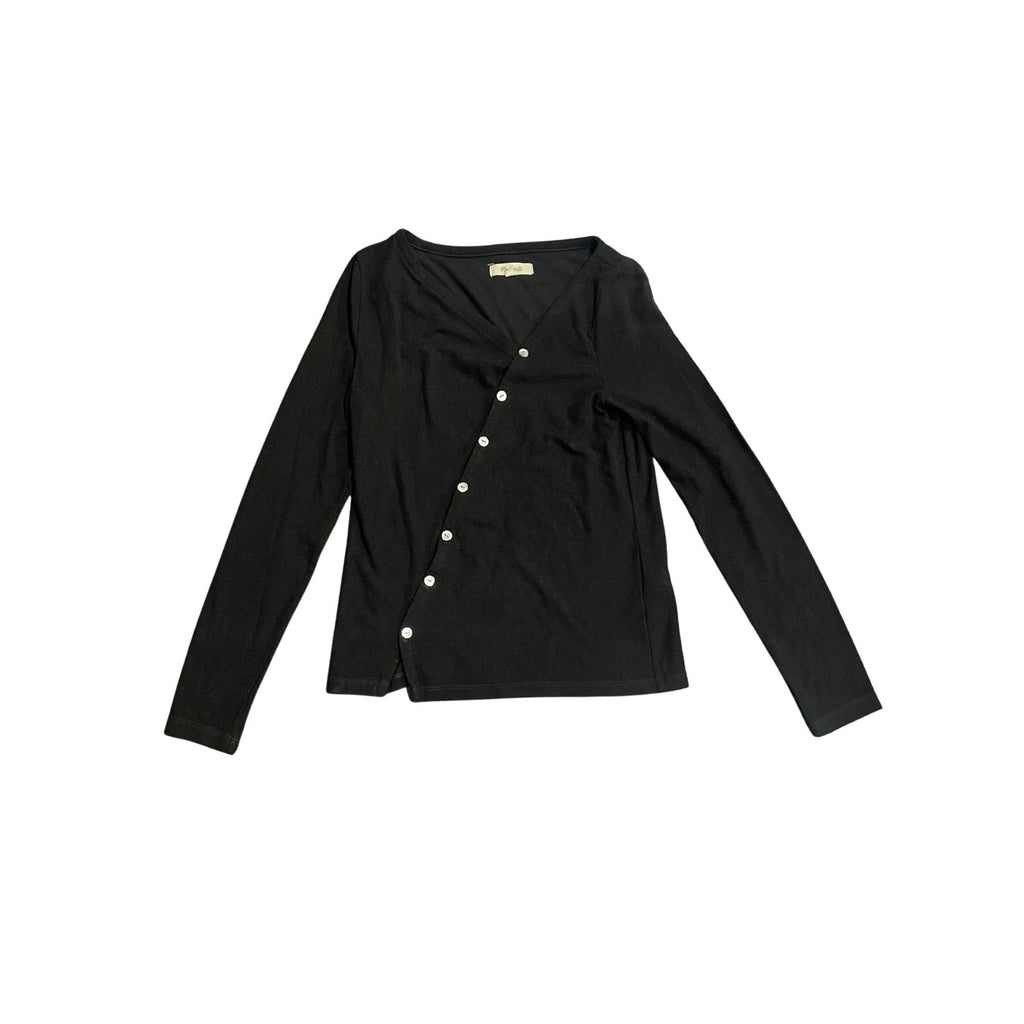 Madewell Asymmetrical Button Front Cardigan Size XS Cozy Classy Chic Preppy