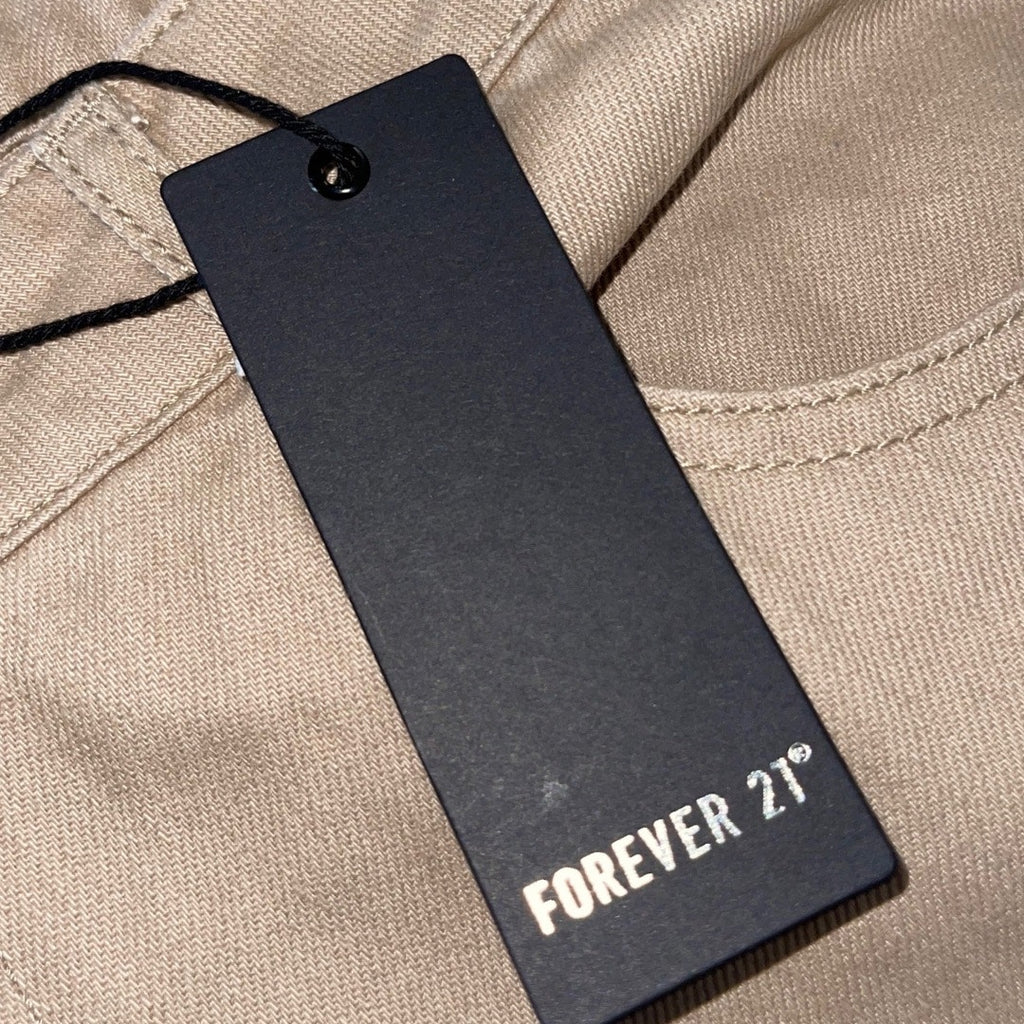 Forever 21 Cargo Tan Wide-Leg Fit Pants Cargo Pockets Size XL Y2K NWT