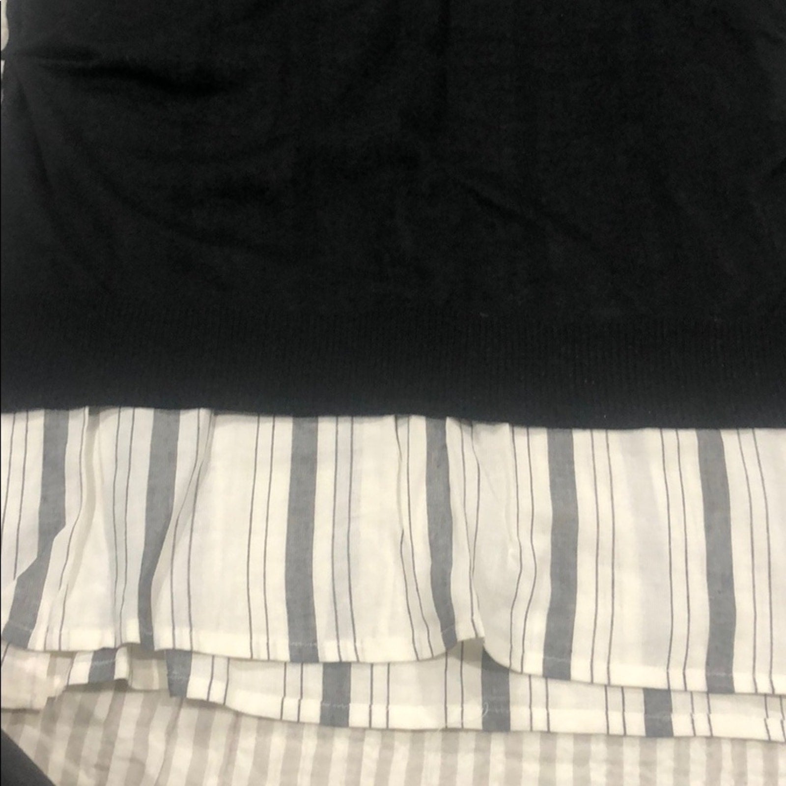 DKNY Modern and Boho Top Blouse, ties and layer design NWT Size Small