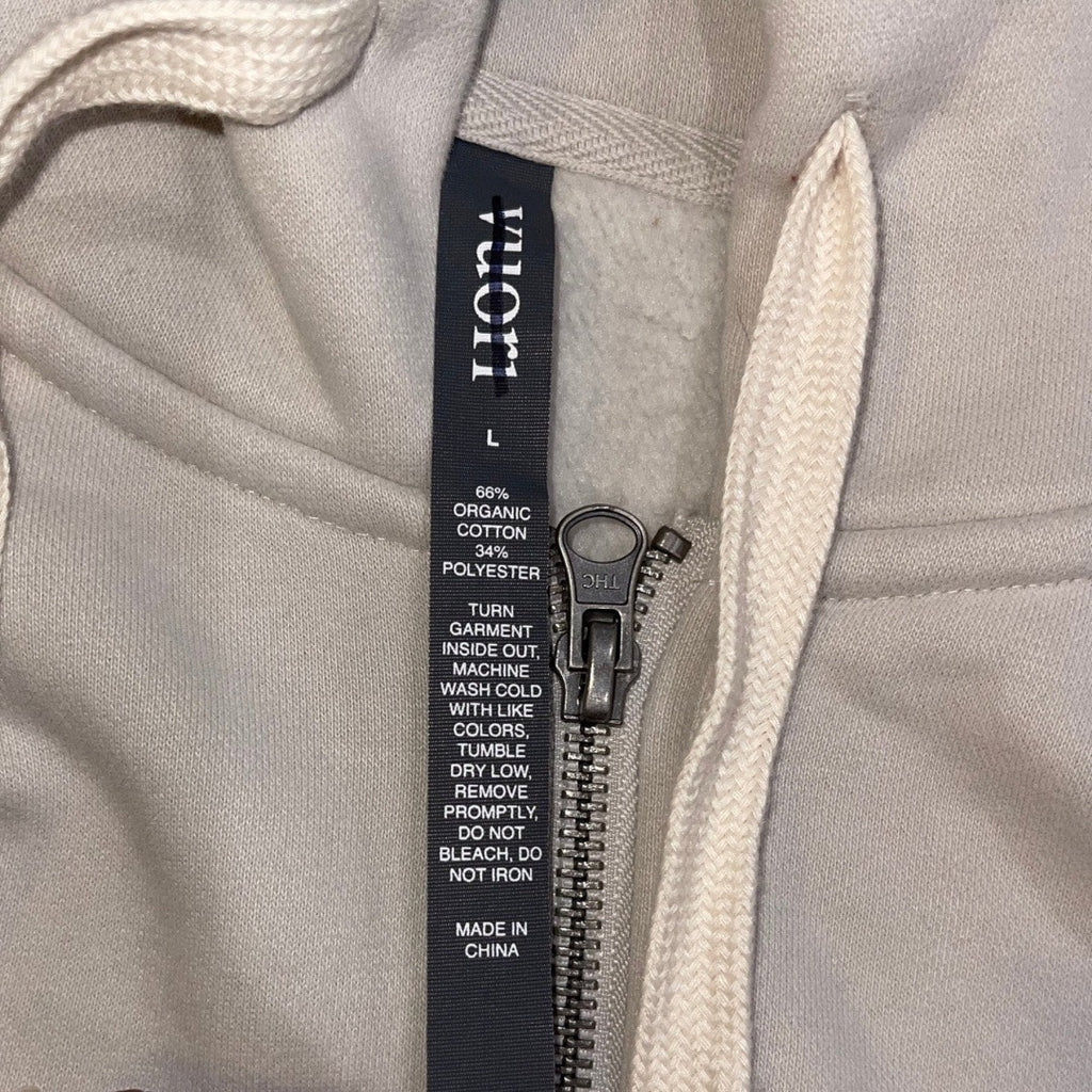 Vuori Women Zip Hoodie Salt Large Organic Cotton Ultra Soft Cozy Athletic NWT