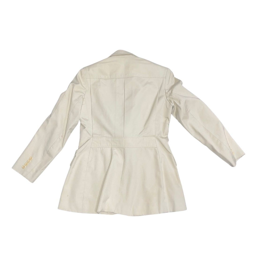 Vintage Evan Picone Saks Fifth Avenue Blazer Size 8 Career Office Beige Twill