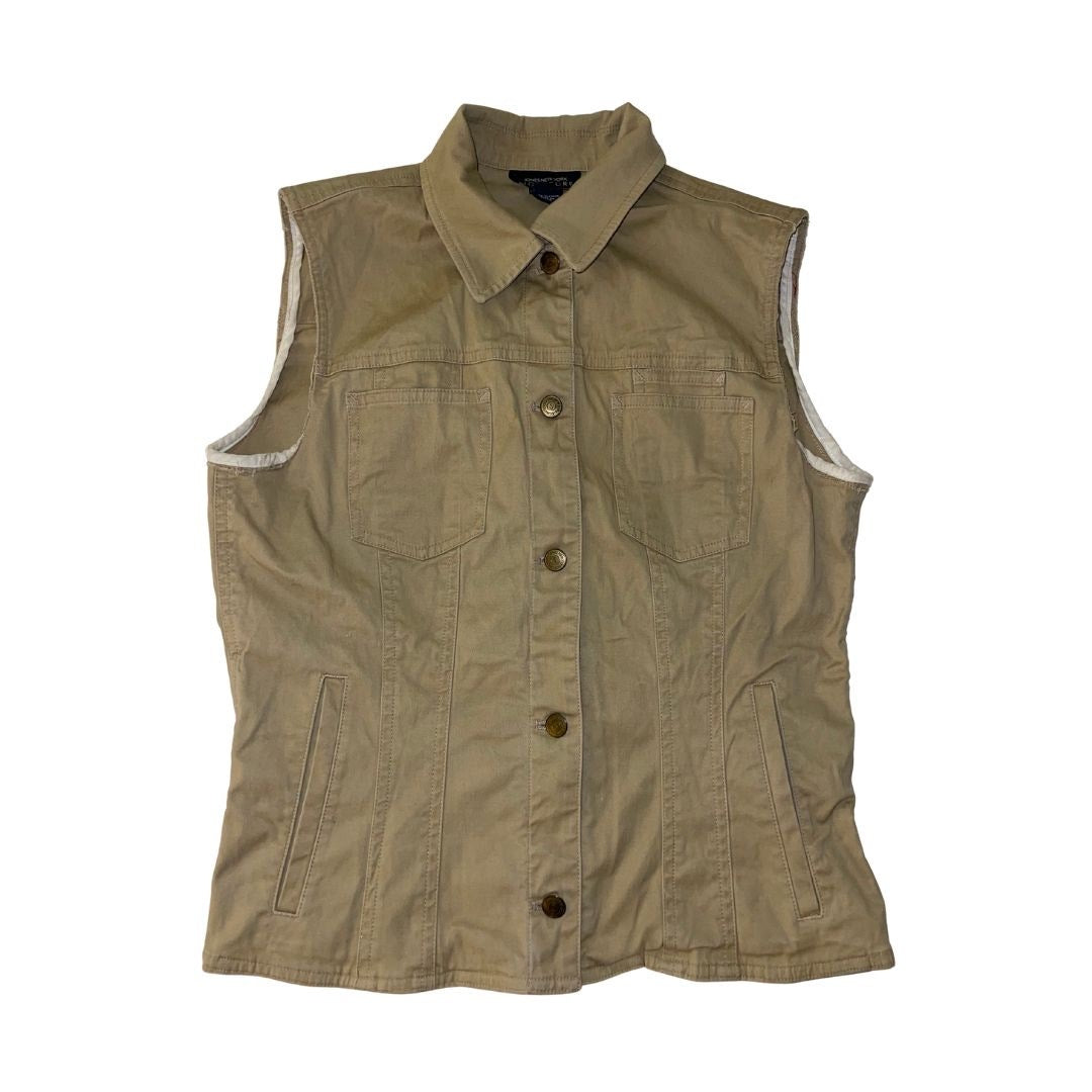 Jones New York Signature Women's Sleeveless Button Up Vest Size Small