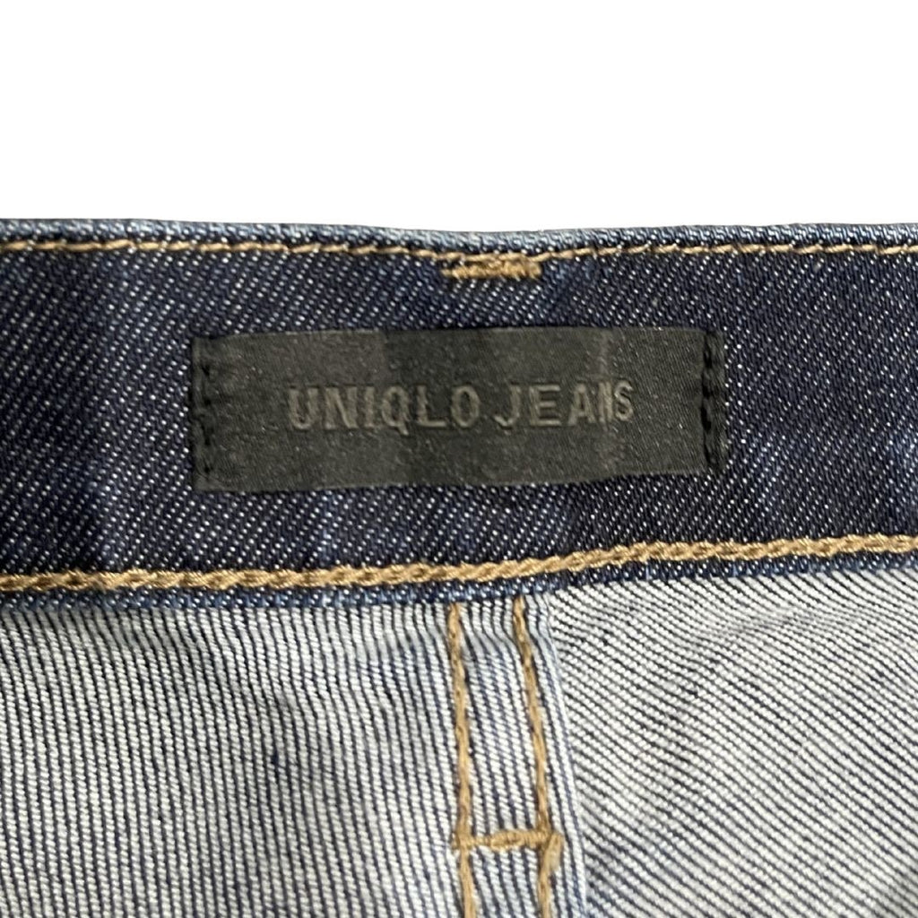 Uniqlo Jeans Skinny Fit Dark Denim Stretch Pants 26 inch Taper ankle Casual Chic