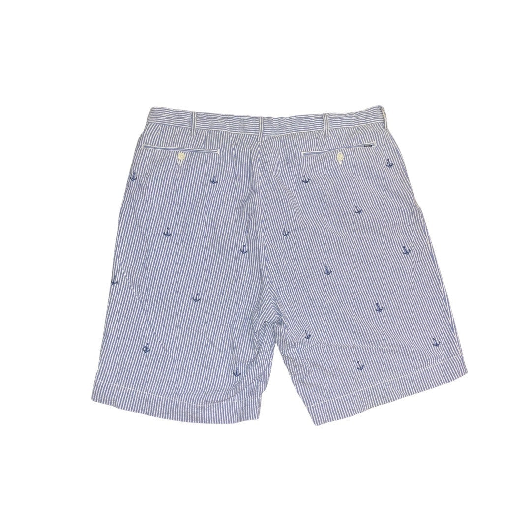 POLO Ralph Lauren Anchor Blue Striped Short Size 40 Stretch Classic Fit Nautical