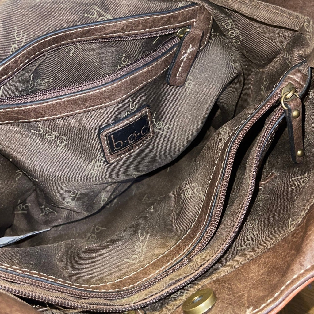 BOC Born Concepts Brown Faux Leather Handbag Tassel Western Purse Cowgirl