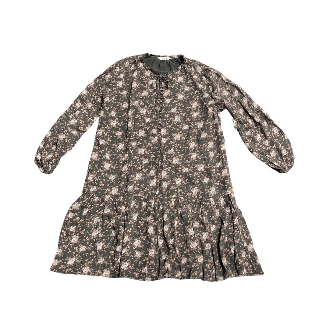 Lucky Brand Dropped Waist Floral Mini Dress Size Medium Flirty Boho Western NWT