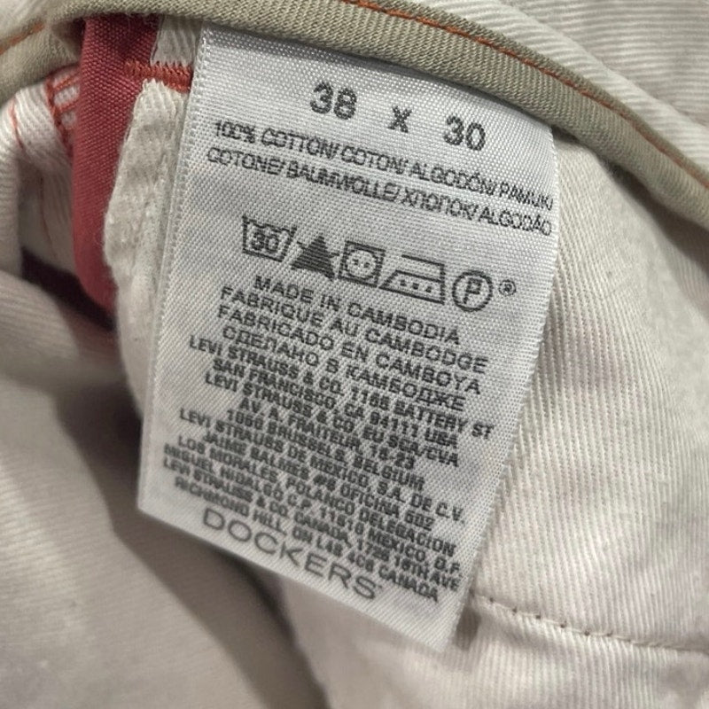 Dockers D3 Classic 100% Pure Khaki Chinos Pants Size 38X30 Career Casual Preppy