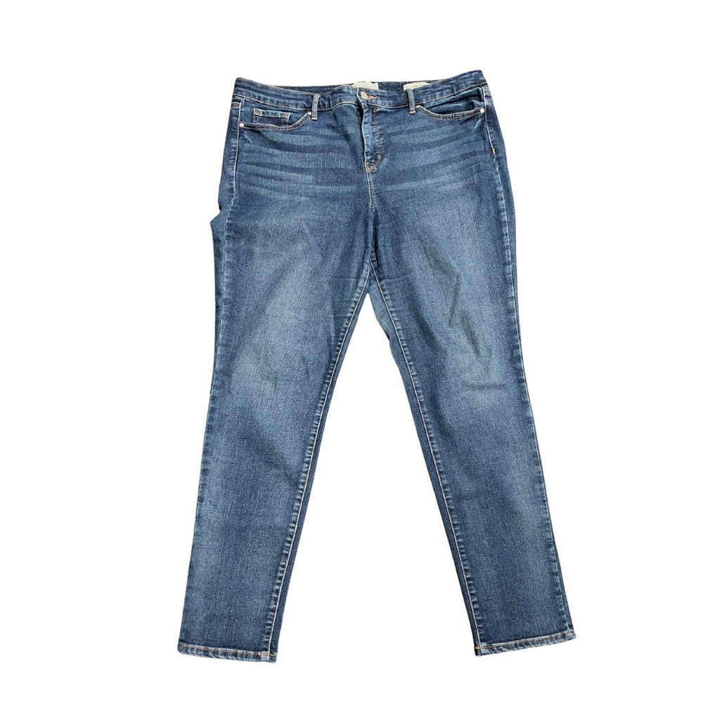 Jessica Simpson High Rise Forever Rolled Ankle Jeans Plus size 16x33 Blue Wash
