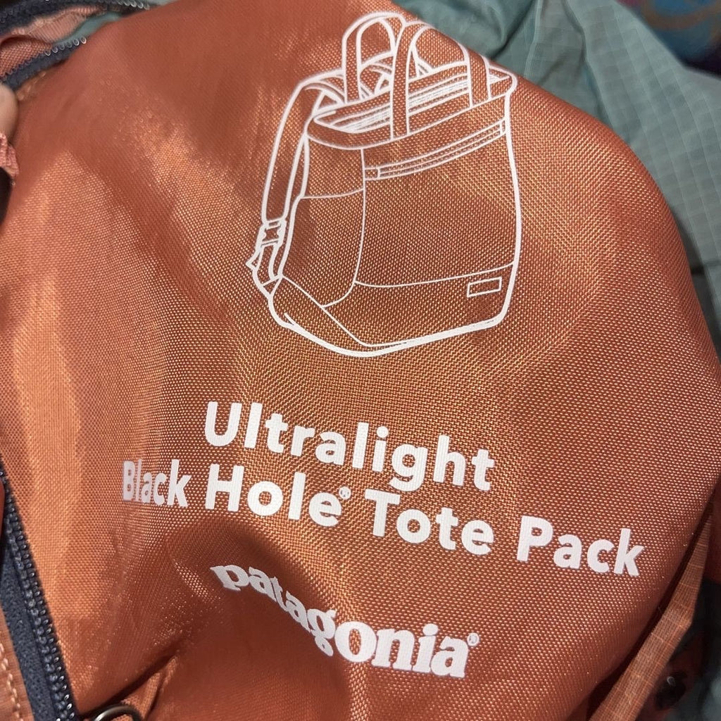 Patagonia Ultralight Black Hole Hybrid Tote Pack 27L Green Brown Backpack Hiking
