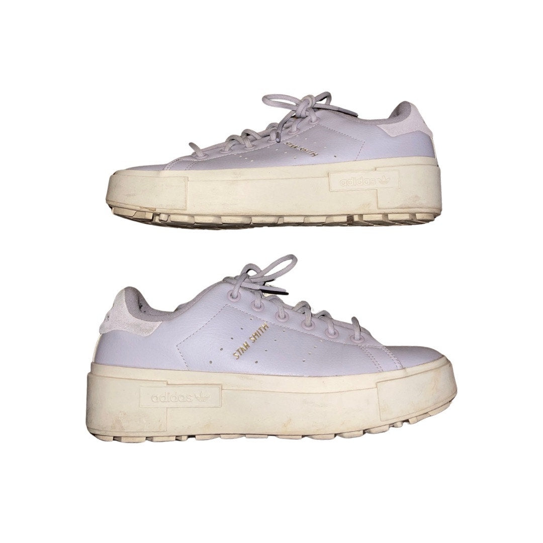 Adidas Stan Smith Bonega X Shoes Women Lilac 7.5 Platform Athletic Sporty Chic