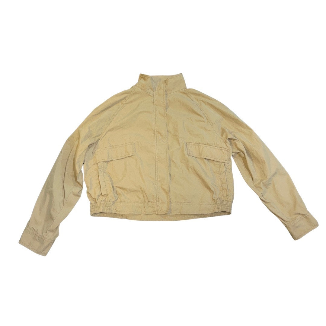 Supplies Utility Cotton Canvas Jacket Tan SZ Large Lightweight Stand Collar Y2K