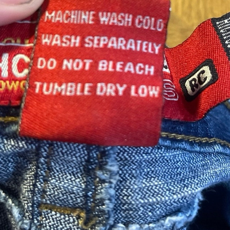 Rich Cow Denin Jeans Low Rise Bootcut Junior SZ 13 Y2K Westerns Cowgirl Country
