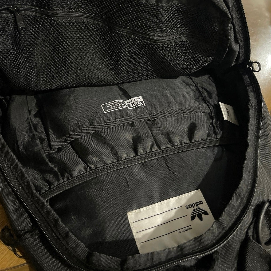 Adidas Black National Backpack Laptop Mesh Water Bottle School Daypack Sports