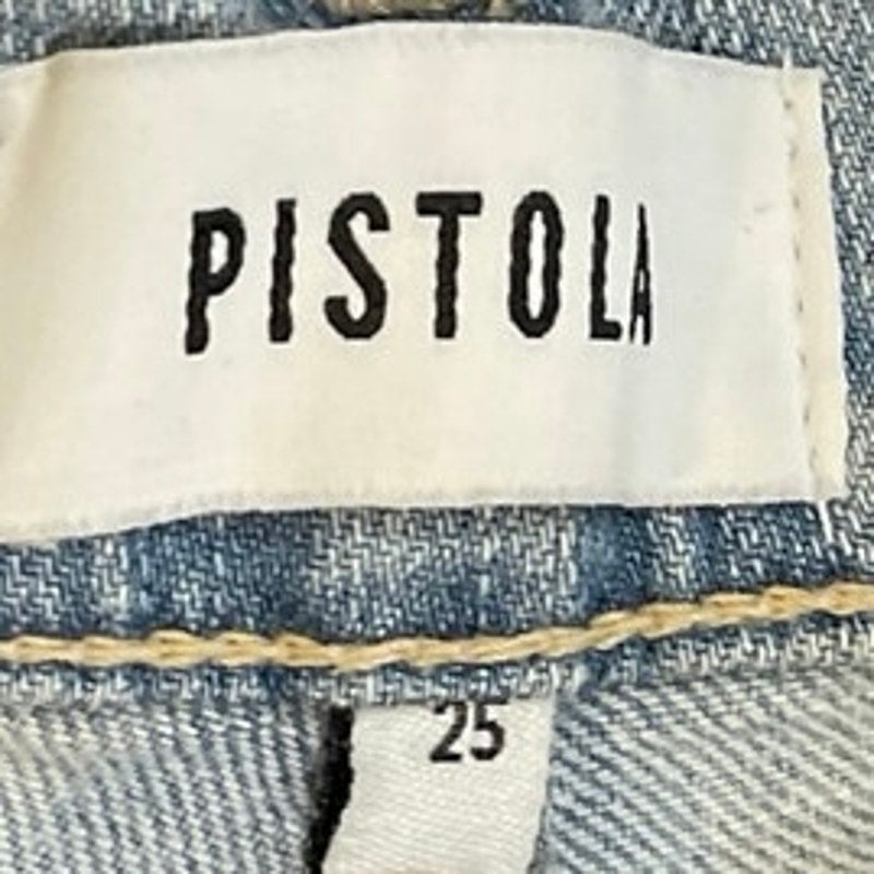 Pistola Silva High Rise Barrel Denim Jeans 25 Streetwear Casual Boho Artsy
