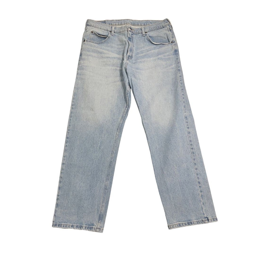 Wrangler Light Wash Denim Jeans Relaxed Fit Size 36X30 Western Cowboy Utility