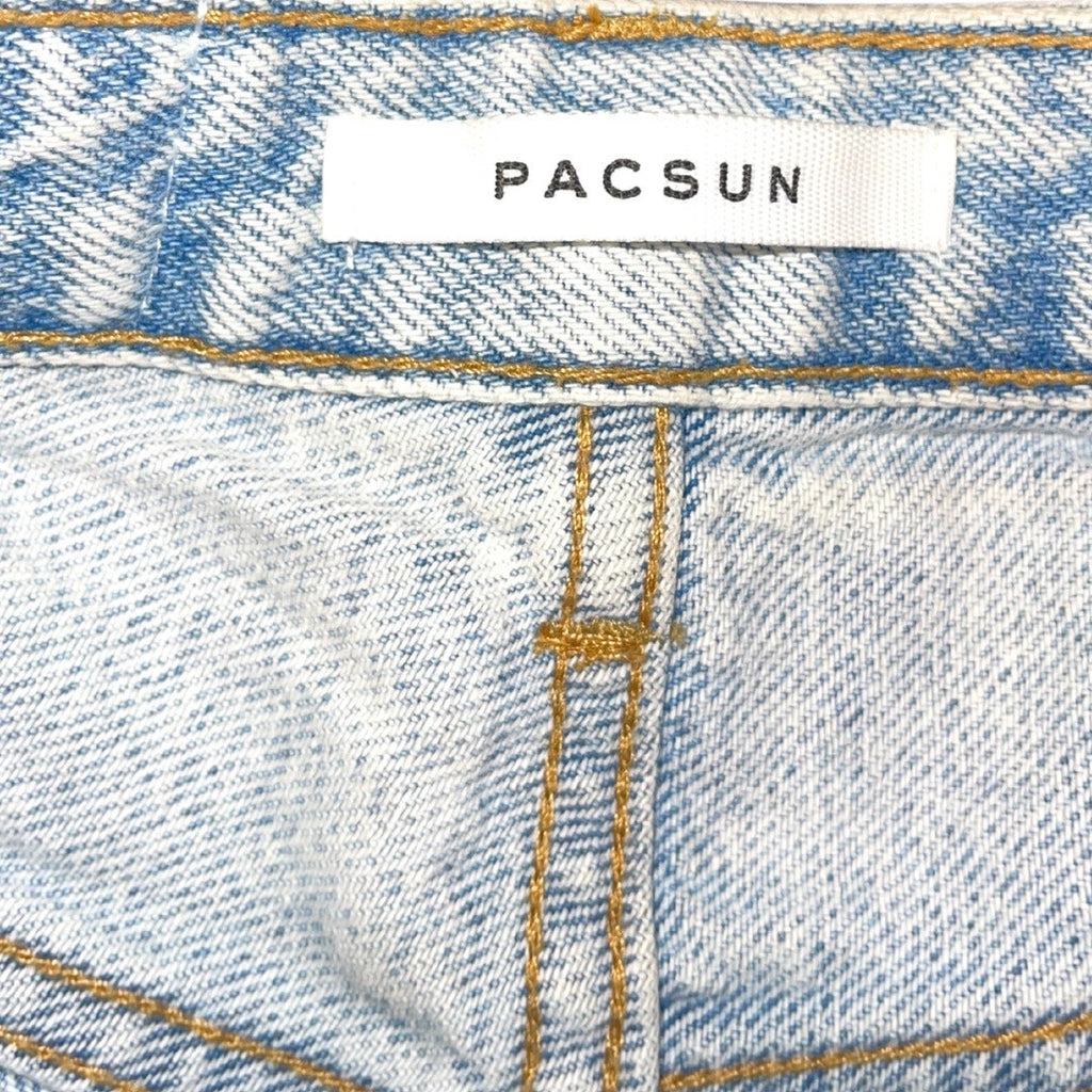Pacsun Jeans Shorts Frayed Hem Size 26 Blue Wash Y2K streetwear Denim