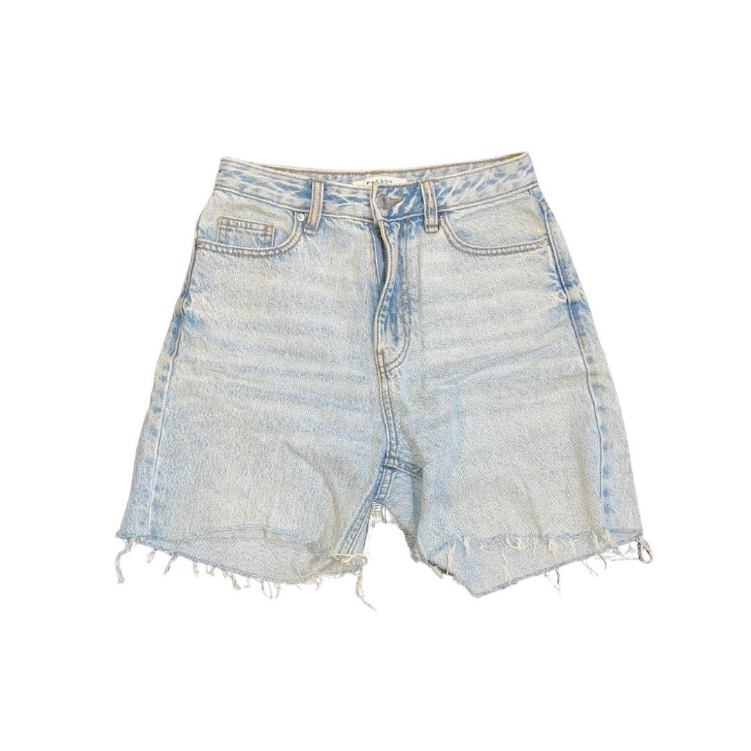 Pacsun Denim Jean Shorts Frayed Hem Size 25 Blue Wash Y2K streetwear Summer