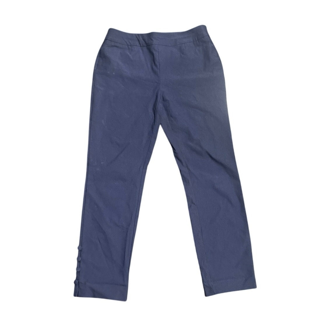 Chico's Blue Slim Stretch Pull On Ankle Trouser Pants SZ 6 Casual Career Office